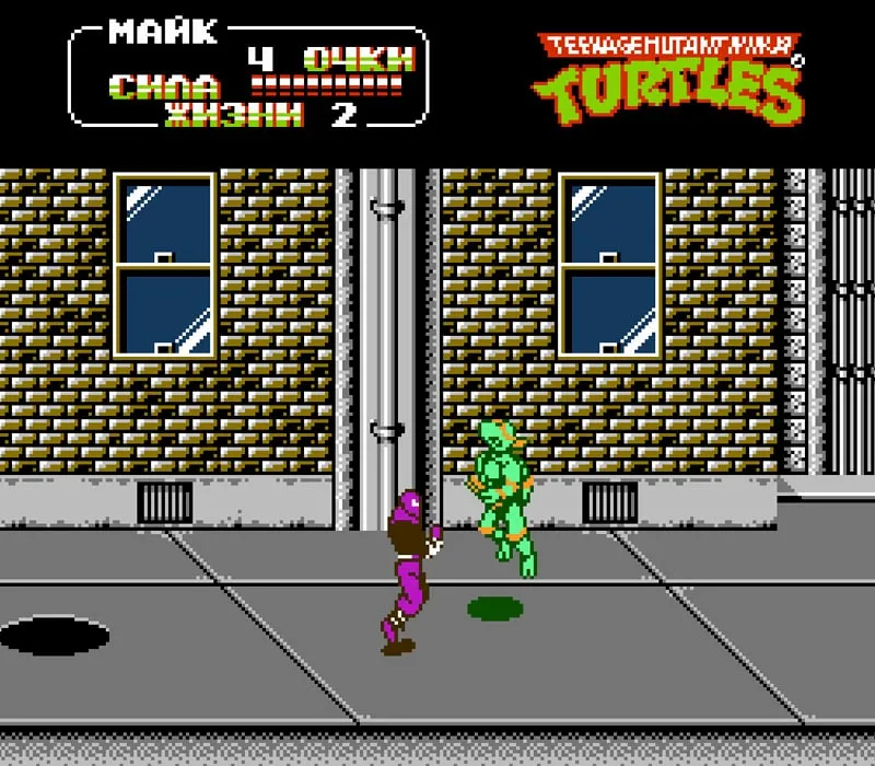 Teenage Mutant Ninja Turtles 2 NES-Spiel