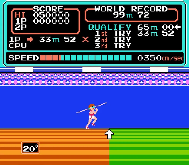 Track & Field NES-Spiel