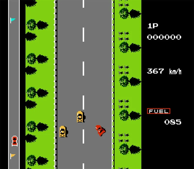 Road Fighter NES-Spiel