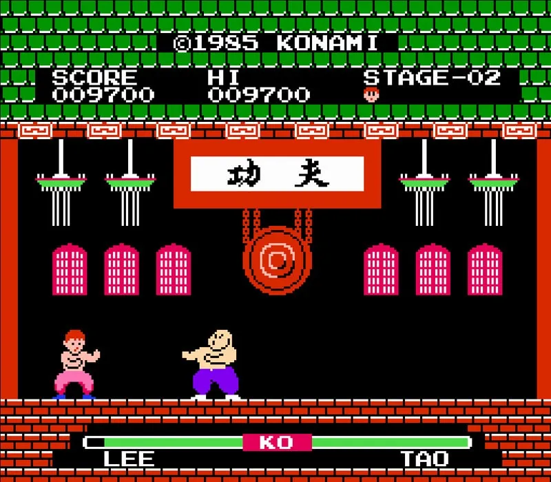 Yie Ar Kung-Fu NES-Spiel