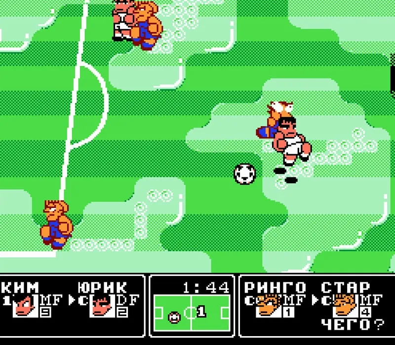 Kunio-kun no Nekketsu Soccer League NES-Spiel