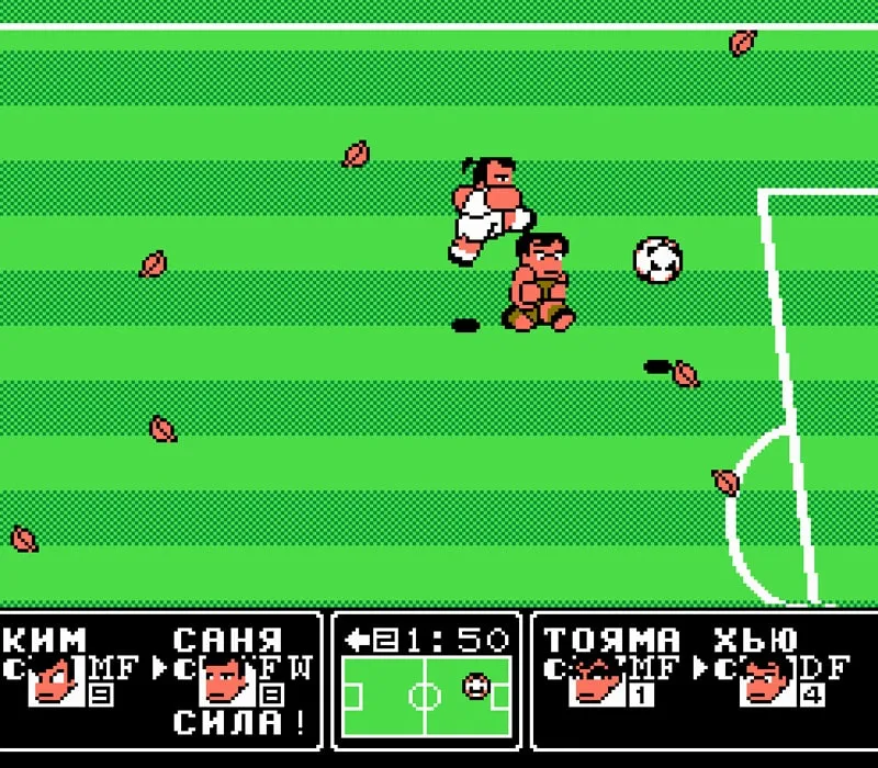 Kunio-kun no Nekketsu Soccer League NES-Spiel