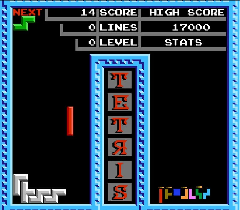 Tetris Atari NES-Spiel