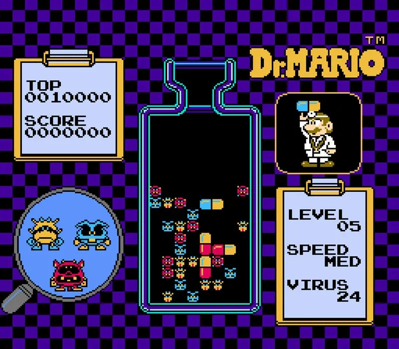 Dr. Mario NES-Spiel