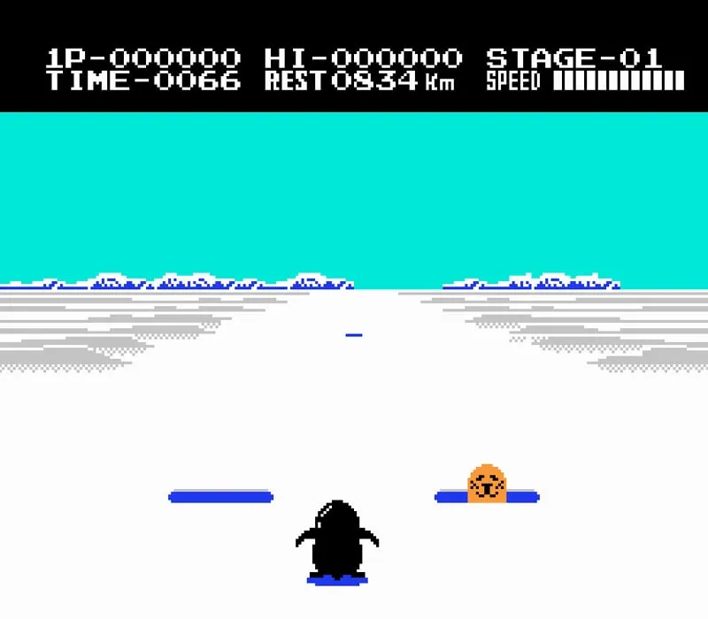 Antarctic Adventure NES-Spiel