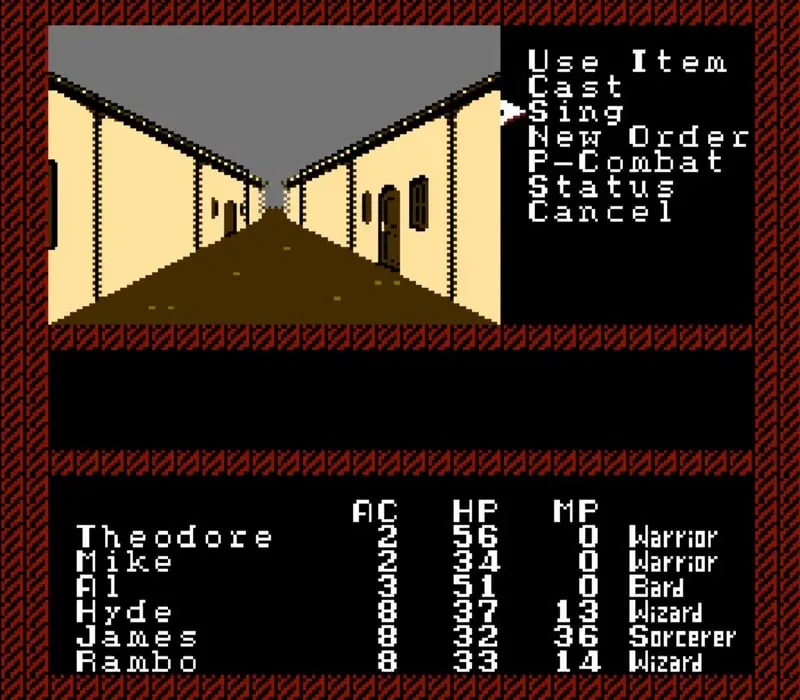 The Bard's Tale NES-Spiel