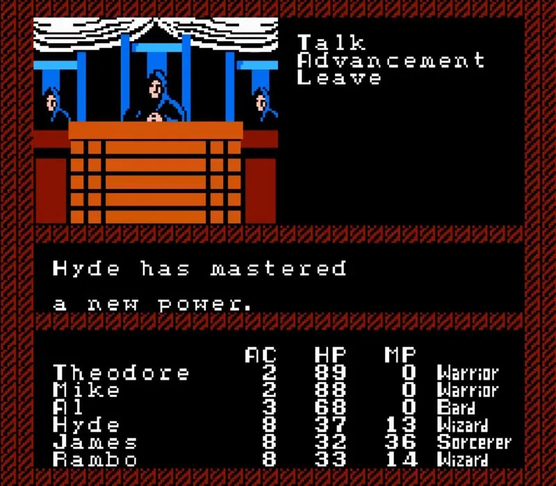 The Bard's Tale NES-Spiel