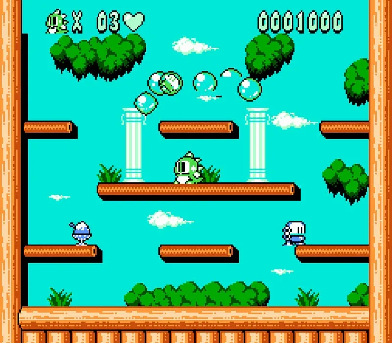 Bubble Bobble Part 2 NES-Spiel
