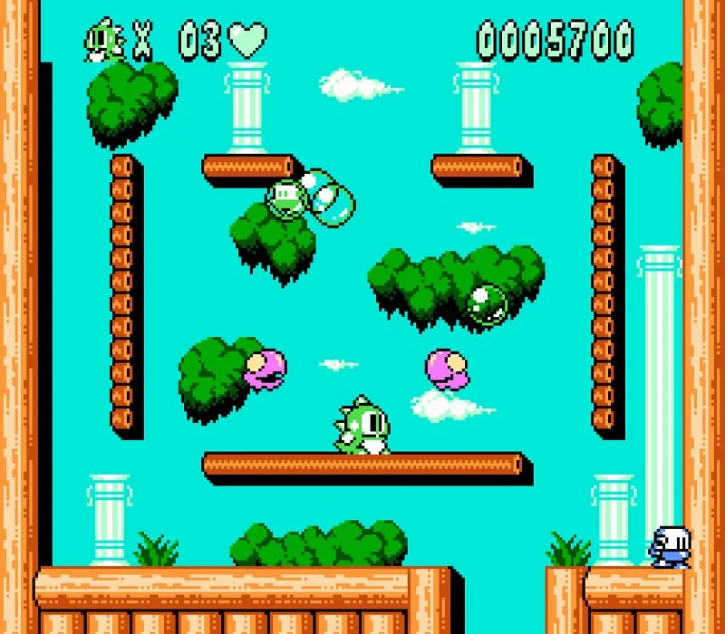 Bubble Bobble Part 2 NES-Spiel