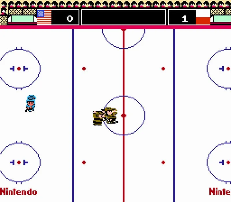 Ice Hockey NES-Spiel