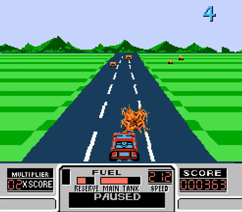 RoadBlasters NES-Spiel