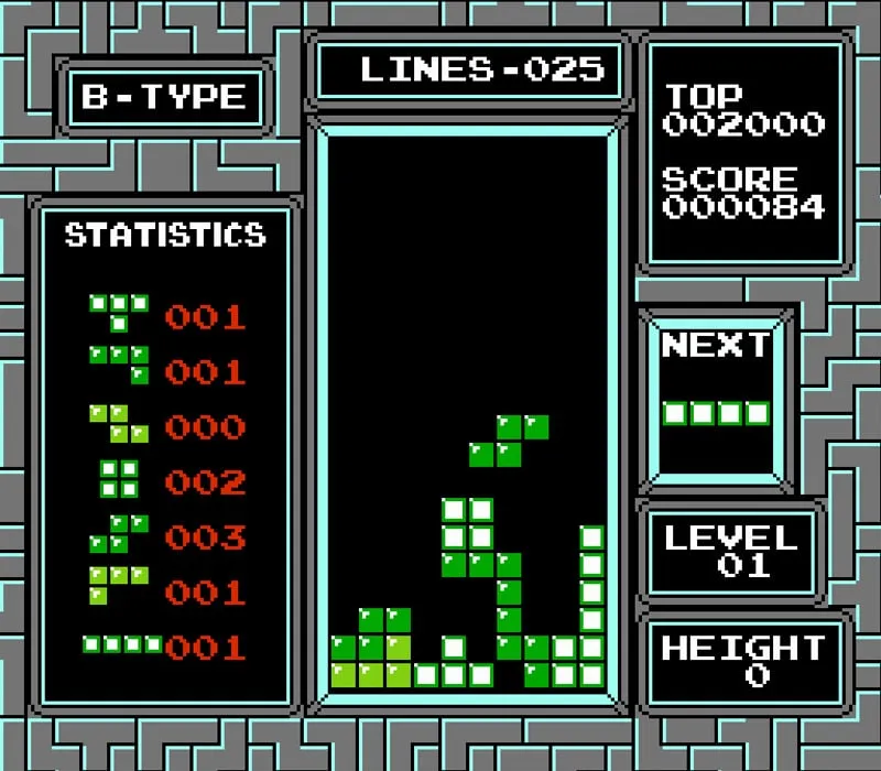 Tetris Jeu NES