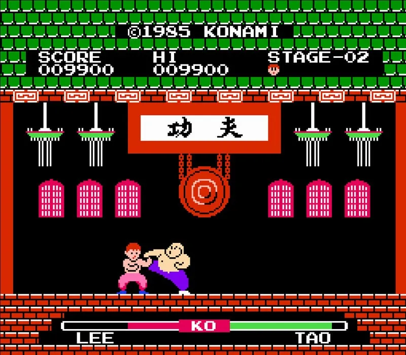 Yie Ar Kung-Fu Gioco NES