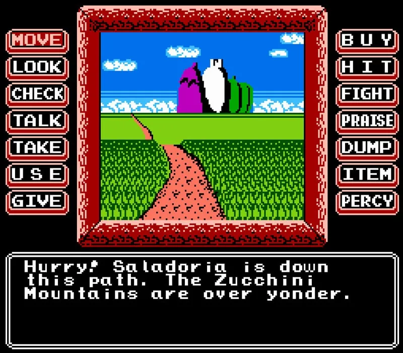 Princess Tomato in the Salad Kingdom NES Game